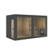 Modern Jonas Grand 8–10 person sauna with black exterior panelling and natural wood interior, ideal for contemporary wellness spaces.