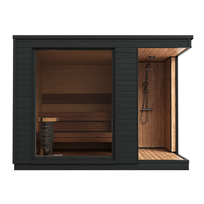 KUUT Electrical Outdoor Sauna L with Shower