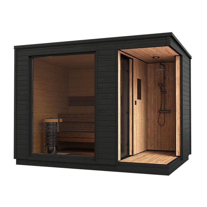 KUUT Electrical Outdoor Sauna L with Shower