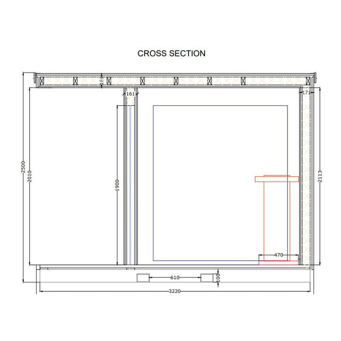 KUUT Electrical Outdoor Sauna L with Shower