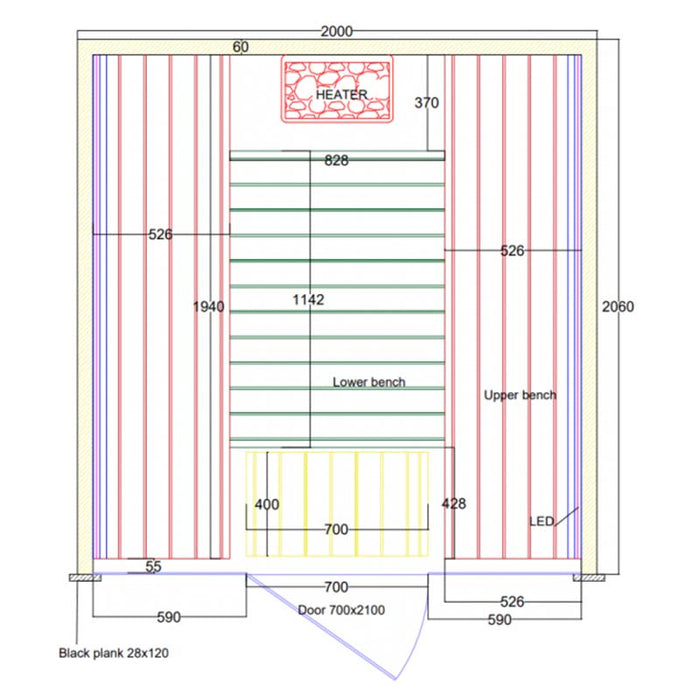 KUUT Indoor Sauna SIMON (CLT)