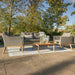 Larissa Outdoor Seating set in natural setting in the sun.