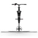 Front view of the Manta5 Hydrofoiler SL3 Pro hydrofoil bike with its wide hydrofoil assembly