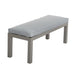 Mayfair outdoor bench with grey cushion, designed for comfort and style.