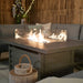 Close-up of the Mayfair Fire Pit, adding a warm ambience to your outdoor lounge area.