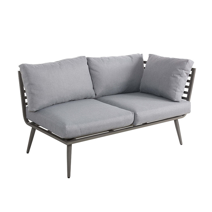 Angled view of the Mayfair Lounge Set sofa section, designed for ultimate outdoor comfort.