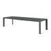 Ambition 10 seater extending dining table in black, providing a sleek and durable surface for large outdoor gatherings.