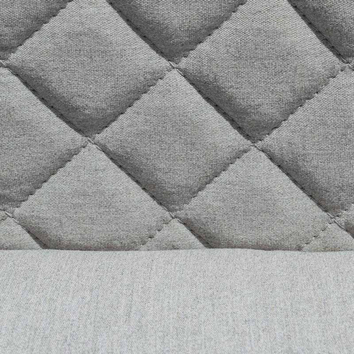 Close-up of the quilted fabric detailing on the Ambition 3 Seater Sofa Set in Lead Chine, showing its high-quality craftsmanship.