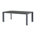 Ambition 6 seater extending dining table, designed with a sleek black finish for a modern outdoor dining setup.