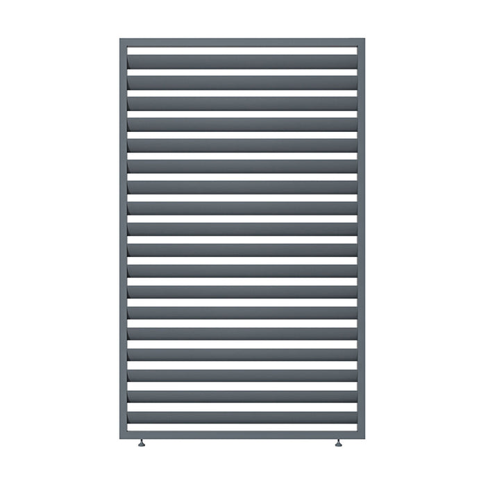 Grey single louvre panel for Maze Eden Pergola, showcasing adjustable horizontal slats for optimal light control and privacy in outdoor spaces.