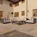 Full view of the Maze Ibiza Large Corner Sofa Set with Square Table in a lifestyle setting, highlighting the luxurious outdoor comfort and spacious seating arrangement.