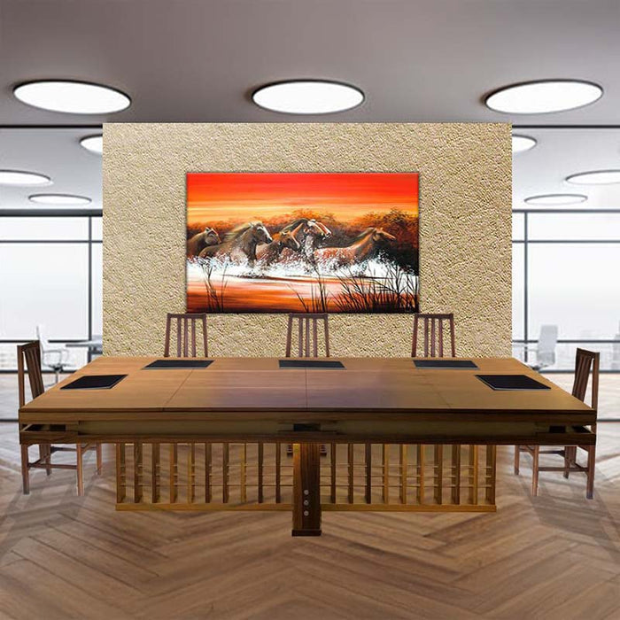 MBM Biliardi Kyoto convertible pool dining table in contemporary office setting.
