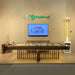 MBM Biliardi Kyoto pool dining table set for dinner at high-end interior exhibition.