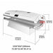 Nuvibody LITE Red Light Therapy Bed closed configuration with dimensions, showcasing compact full-body red light therapy equipment design.