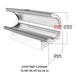 Nuvibody LITE Red Light Therapy Bed dimensions diagram showing open-clamshell design, full-body LED therapy system measurements and specifications.