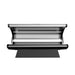 Nuvibody LITE red light therapy bed front-facing with LED panels off, showcasing the curved, ergonomic full-body design.