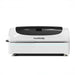 Front view of the Nuvibody PRO red light therapy bed in elegant white and black colour scheme, fully closed and compact.