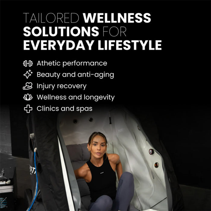 Designed for home, clinic, and wellness centres, the Access Hyperbaric Chamber seamlessly fits into any lifestyle for daily rejuvenation.