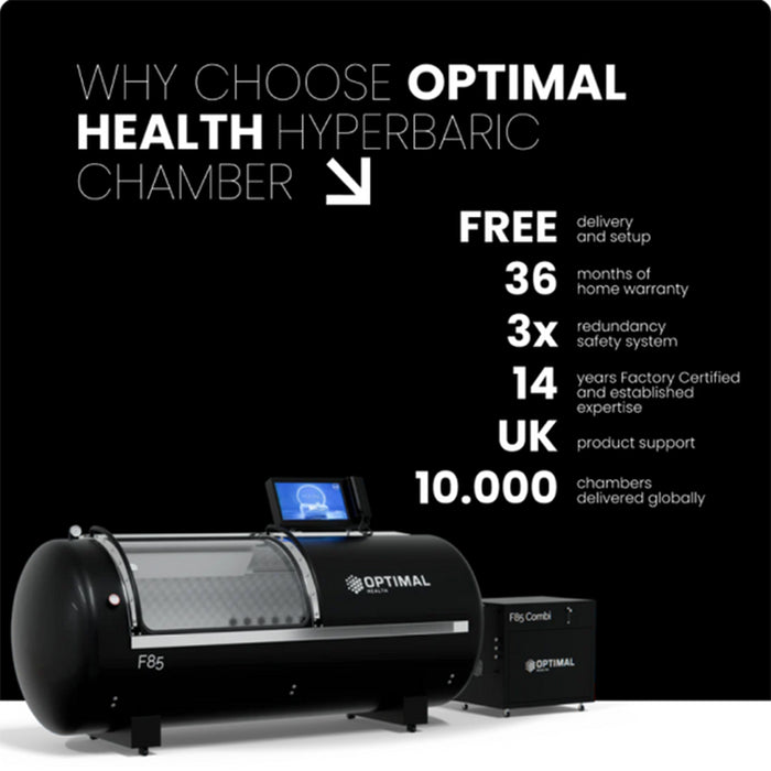 Discover why the Optimal Health F85 Steel Hyperbaric Oxygen Chamber is the top choice with its advanced safety systems, long-term warranty, and global support.