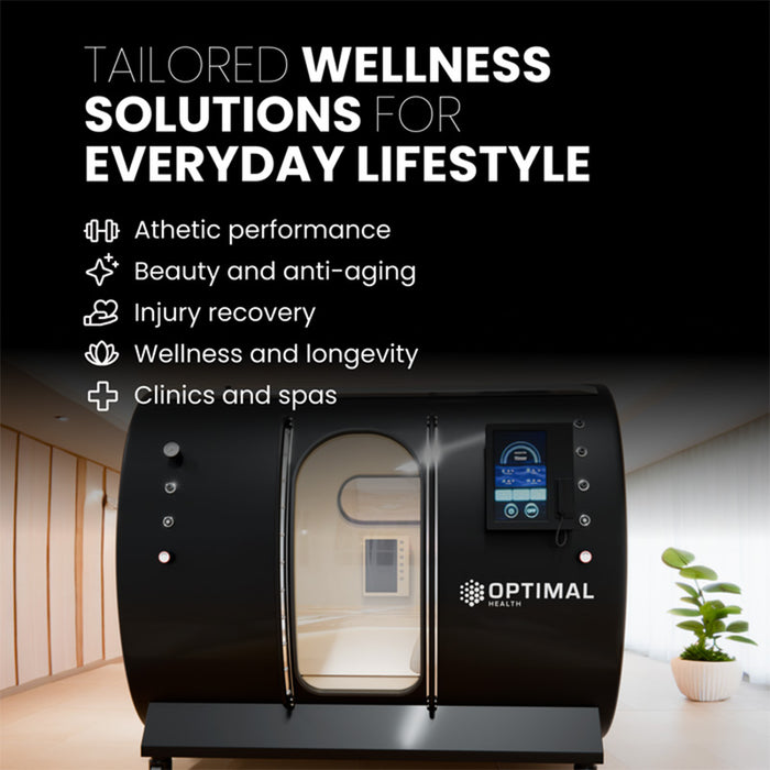 Seated Steel Hyperbaric Oxygen Chamber wellness solutions presents a tailored therapy experience for athletic recovery, anti-ageing treatments, injury rehabilitation, and spa clinics, optimising long-term health and performance.