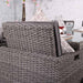 Close-up of the Paris 8 Seater Cube Set, highlighting the detailed rattan weave and cushion arrangement.