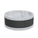 Graphite grey Rotospa Orbis Hot Tub displayed against white background highlighting its structure.