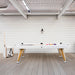 RS Barcelona Diagonal pool table on outdoor patio with billiard balls and cue stick ready for play.