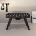 RS Barcelona RS2 football table in black with wooden handles and metal rods, modern designer foosball table for contemporary interiors.