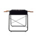 RS Barcelona RS3 white football table with minimalist steel legs, modern designer foosball table in a creative office game space.