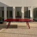 RS Barcelona You and Me monochrome ping pong table in cream finish, minimalist outdoor table tennis table with clean lines in contemporary architectural space.