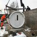 Sauna Barrel from Thermowood placed on the ground.