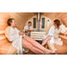 People relaxing in Sauna Barrel from Thermowood.