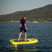 Woman using the yellow SiFly Lite eFoil Set on the water.