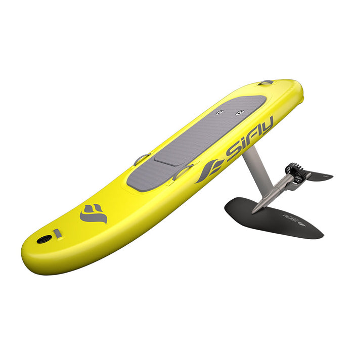 SiFly Lite eFoil Set with a yellow inflatable board and hydrofoil.
