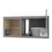 3D render of the Tauras Classic 7-person sauna with integrated hot tub in grey finish, showing the interior benches, Harvia heater, and Celsium access steps.