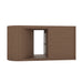 Sleek brown Tauras Modular Air 7-person sauna cabin viewed from the side, featuring a curved timber design and minimalist exterior suited for outdoor spa environments.