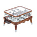 The Teckell Intervallo Foosball Coffee Table showcases its modern design with a Canaletto walnut frame and transparent glass, blending functionality with elegance.