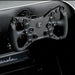 Carbon fibre racing steering wheel for the Teckell Nivola Racing Simulator with professional simulator controls.