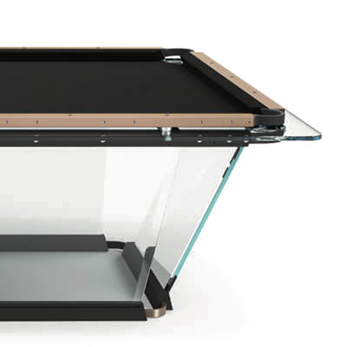 Corner view of T1.1 Light Bronze Pool Table.