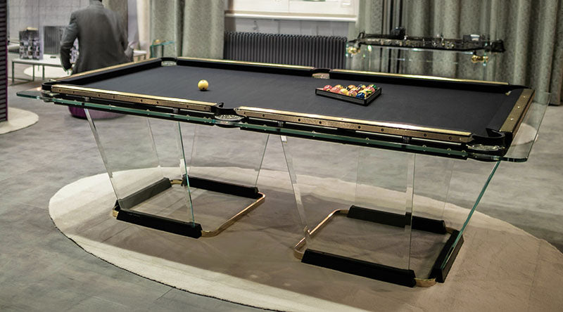 Teckell T1.3 24K Gold Foosball Table in lifestyle setting.