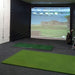 True Strike Academy golf mat integrated into an indoor golf simulator setup.