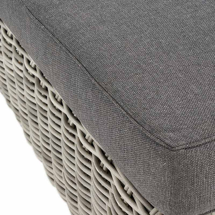 Detailed close-up of the cushion from the Tuscany Outdoor Seating Set, illustrating the high-quality anthracite fabric and craftsmanship.