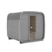 Ula Classic 6-person sauna in stone grey with a clean, smooth roof, offering a minimalist and calming outdoor spa experience.