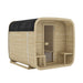 Ula Grand 6-Person Outdoor Sauna in Naturali wood finish with black bitumen roof