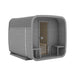 Ula Grand 6-Person Outdoor Sauna in RAL 7037 exterior with canvas roof (7037)