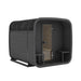 Ula Grand 6-Person Outdoor Sauna in RAL 9004 exterior with black bitumen roof
