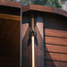 Detailed hinge and frame construction of the Ula Mini sauna door, highlighting the robust wooden craftsmanship.
