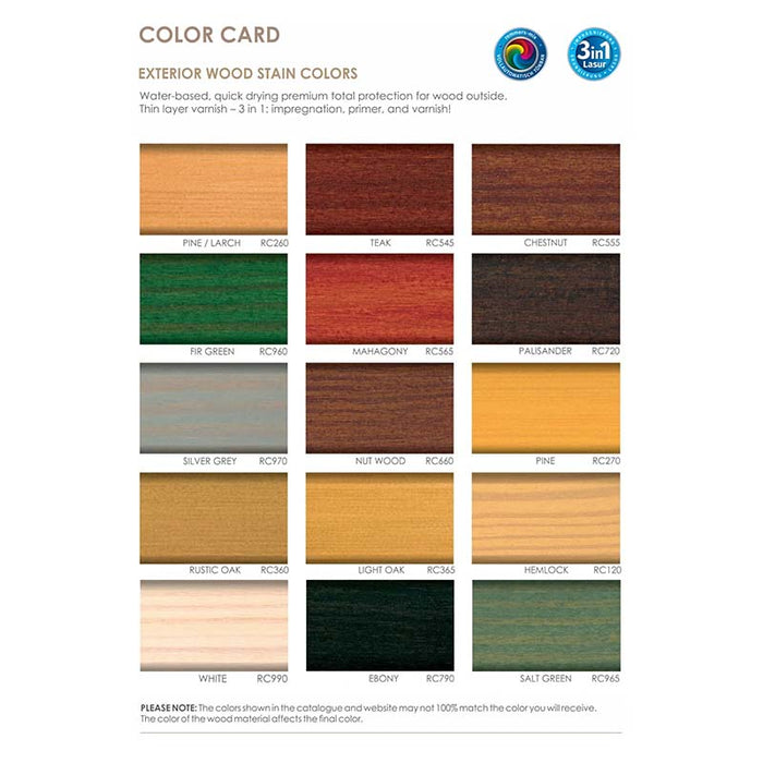 Viking Industrier exterior wood stain colours.