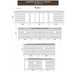 Technical drawings of the Viking Industrier Glamping Cube 51m² U-Shape, showcasing facade views and architectural details.