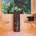 Close-up view of Harvia heater in Luna Outdoor Sauna 2.3 x 2.4m.